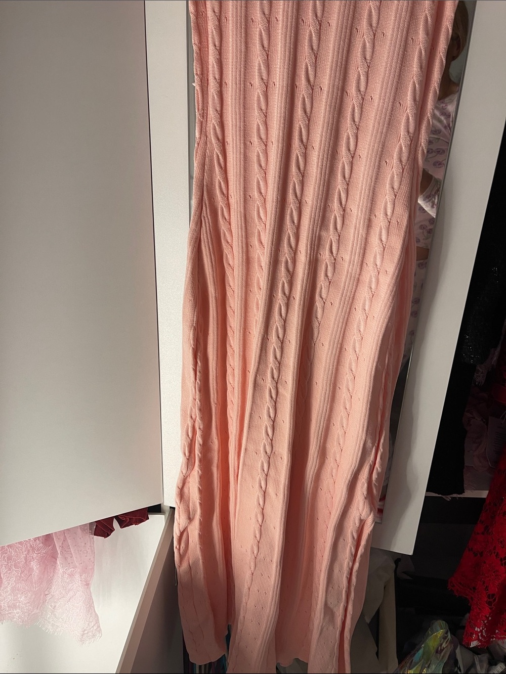 Sandro Blush Pink Knit Button-Front Maxi Dress - Picture 6 of 6